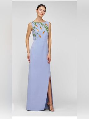 KAY UNGER Ira Embellished Column Gown..